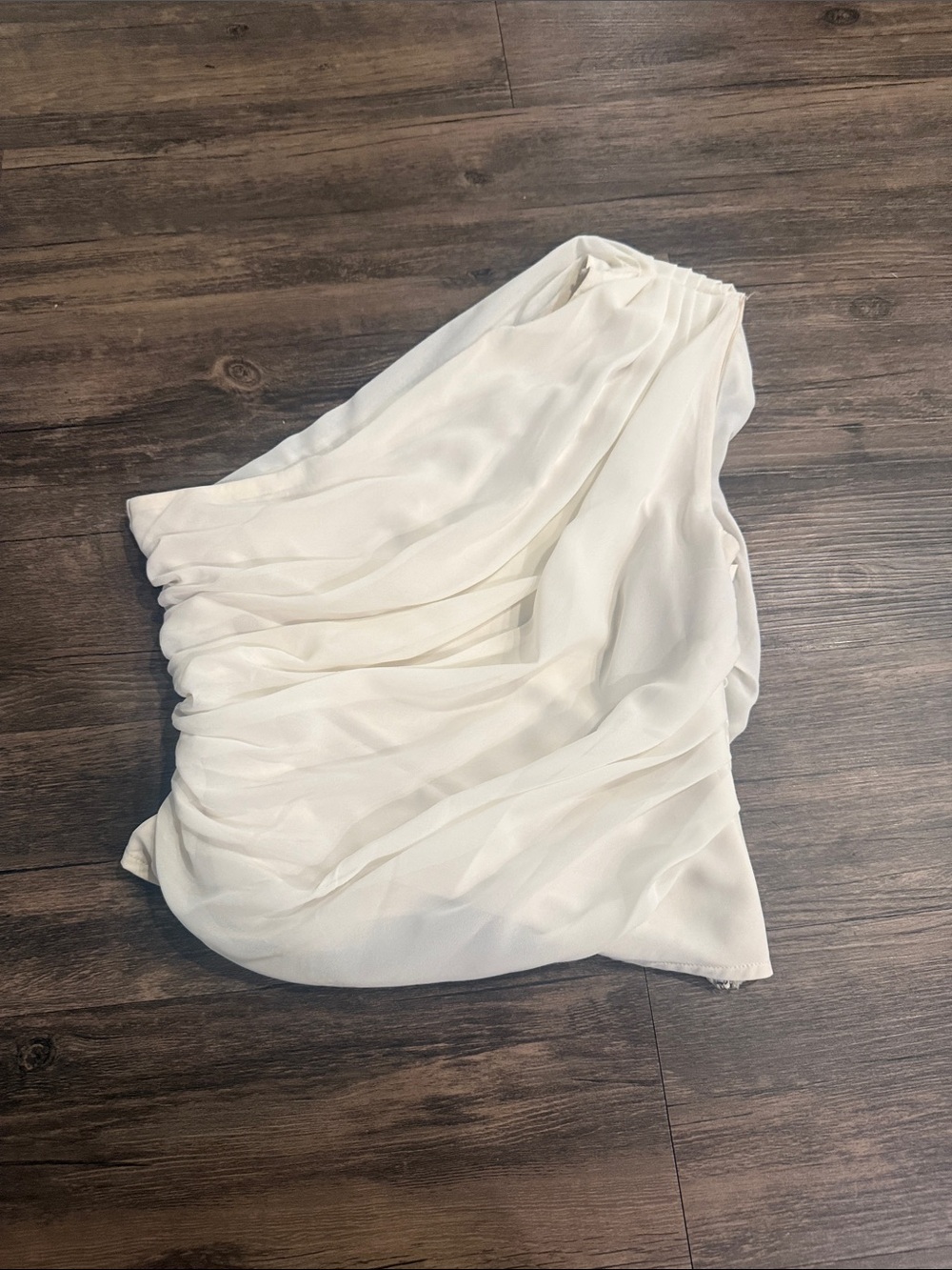 Abercrombie & Fitch Cream One-Shoulder Top